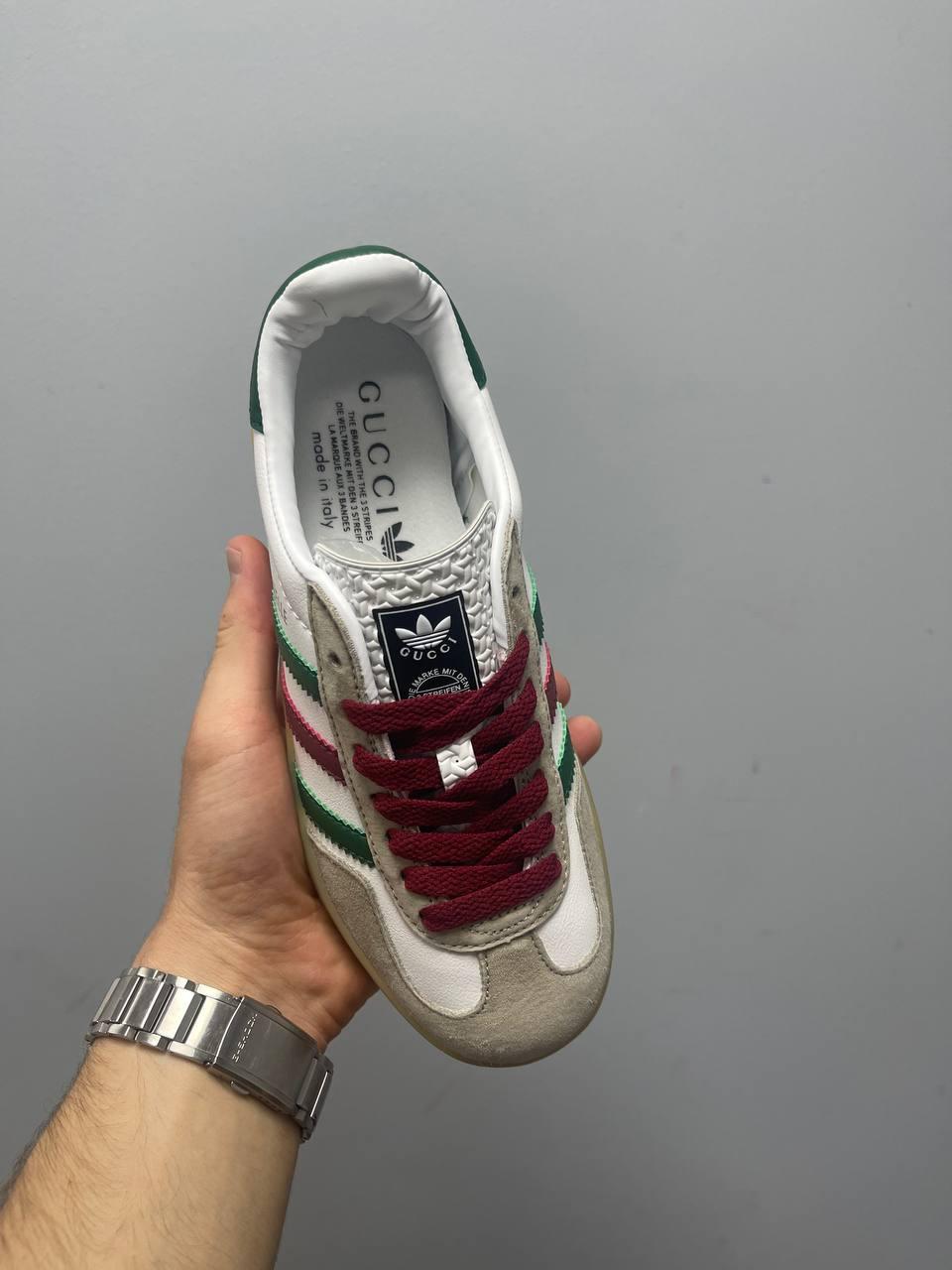 Adidas x Gucci Gazelle White Green Red