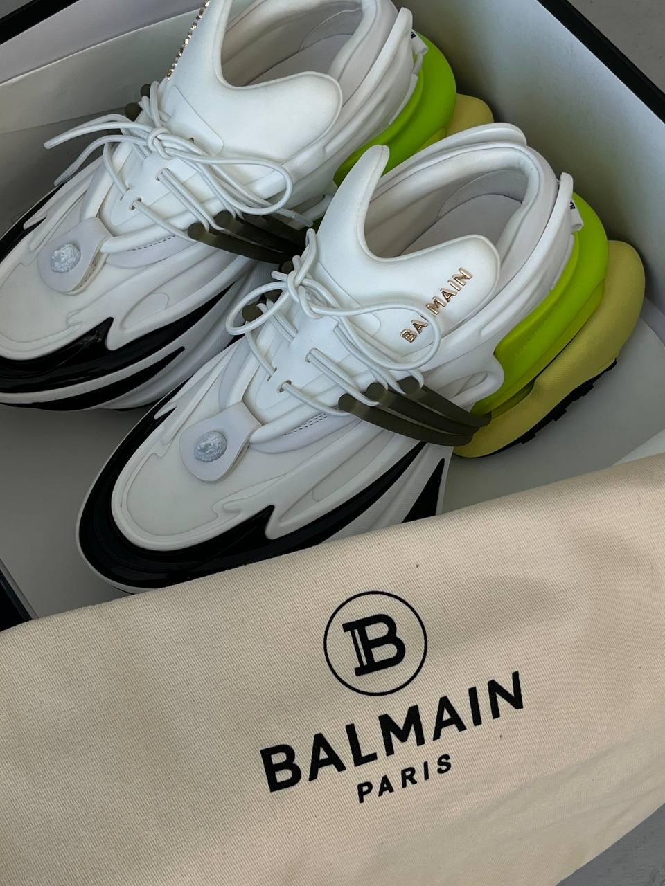 Balmain Unicorn Low-Top Black/White/Green
