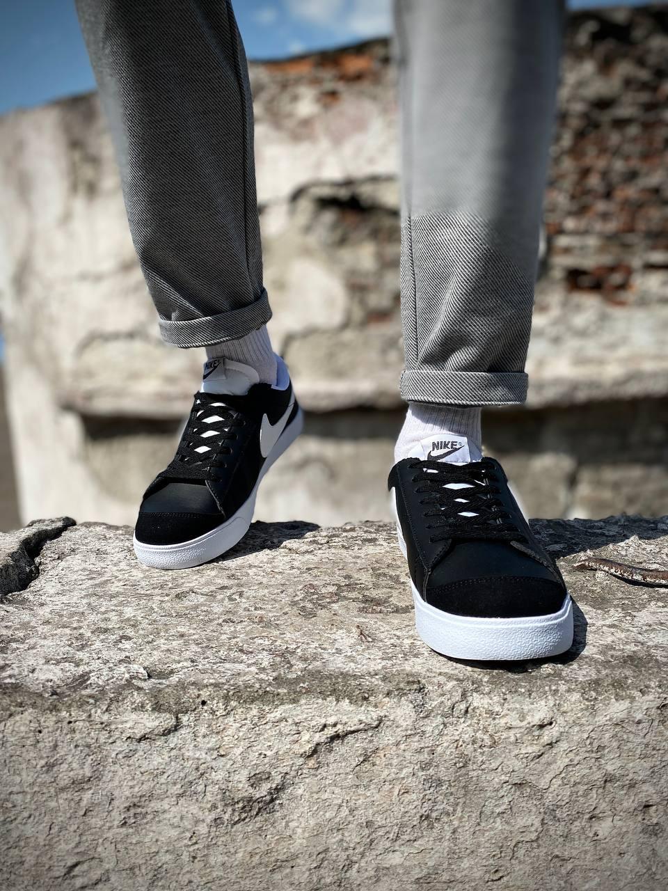 Nike Blazer Low Black White v2