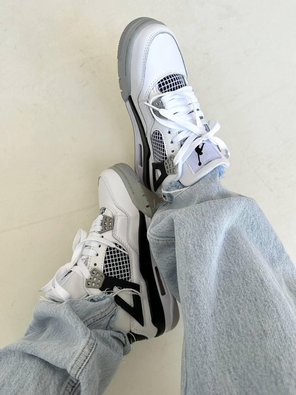Nike Air Jordan 4 White Grey Black