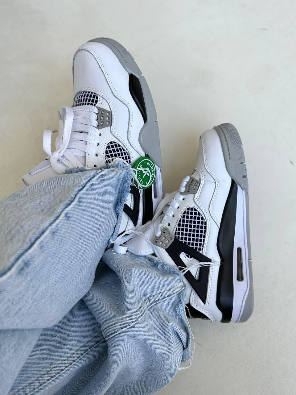 Nike Air Jordan 4 White Grey Black