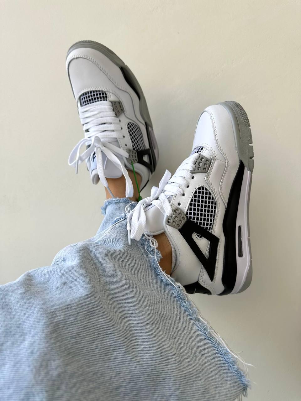 Nike Air Jordan 4 White Grey Black