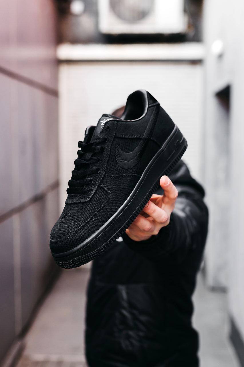 Nike Air Force 1 Black x Stussy