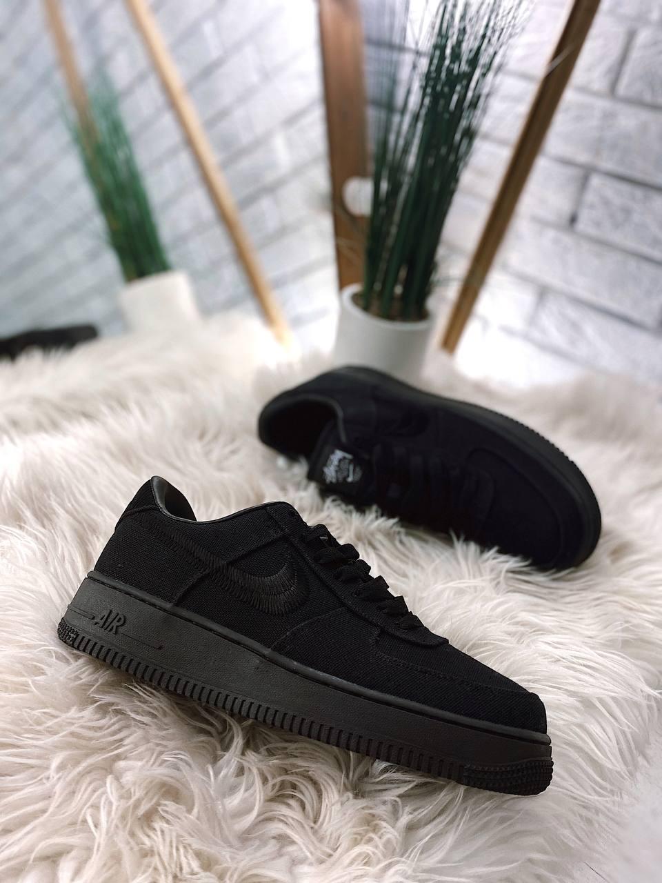 Nike Air Force 1 Black x Stussy