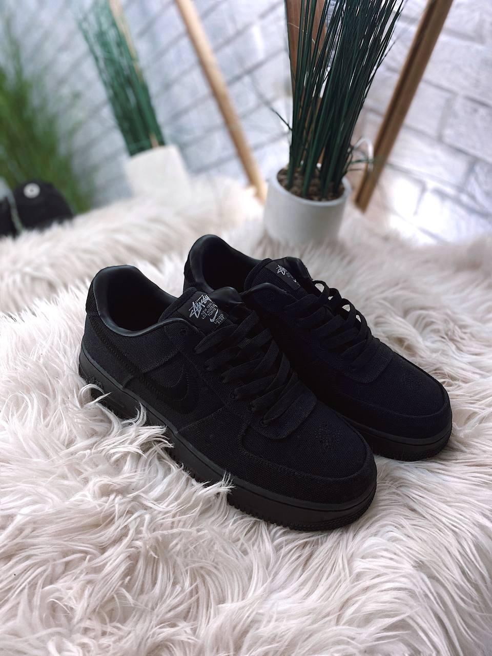 Nike Air Force 1 Black x Stussy