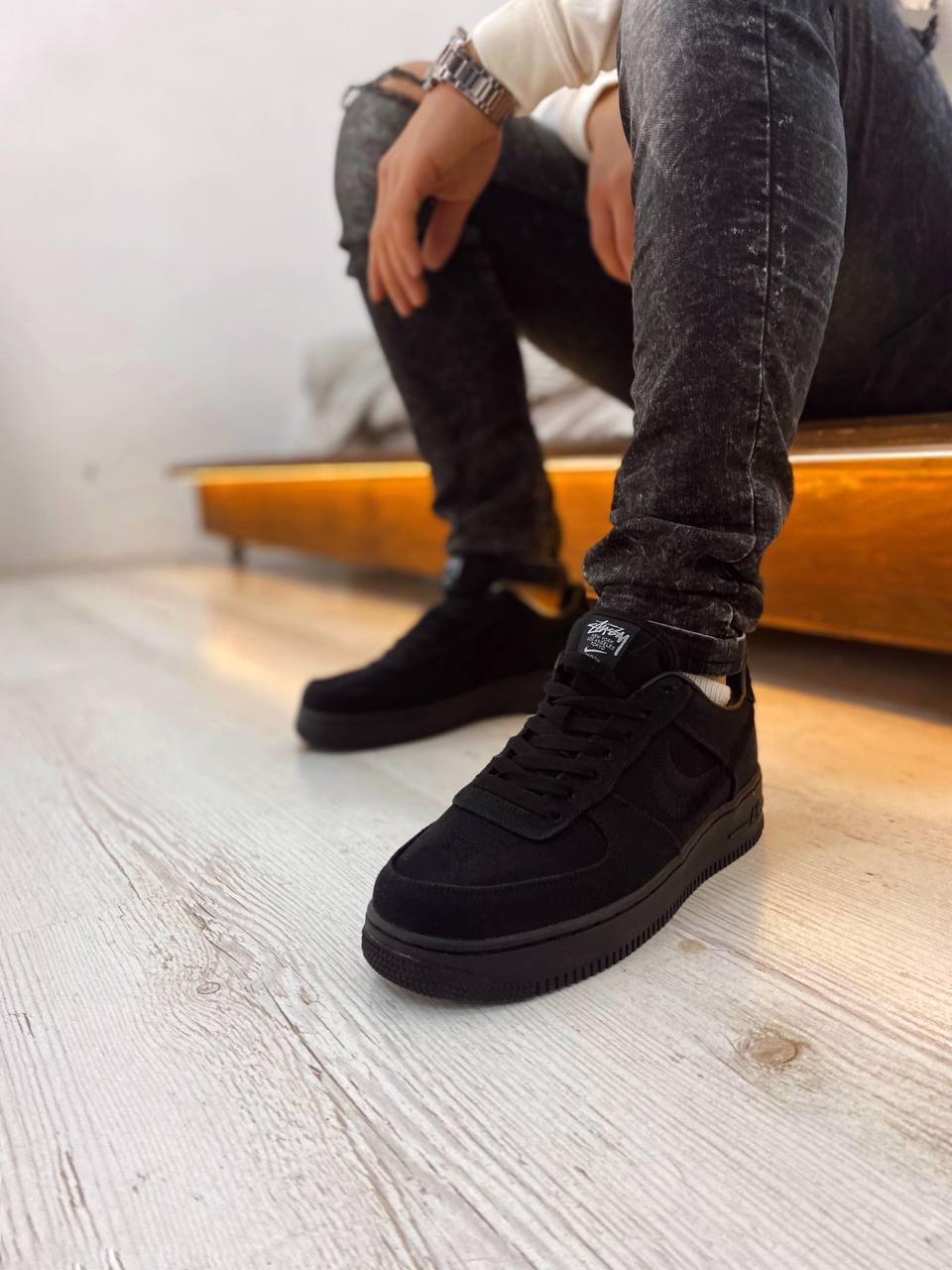 Nike Air Force 1 Black x Stussy