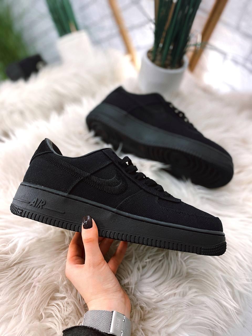 Nike Air Force 1 Black x Stussy