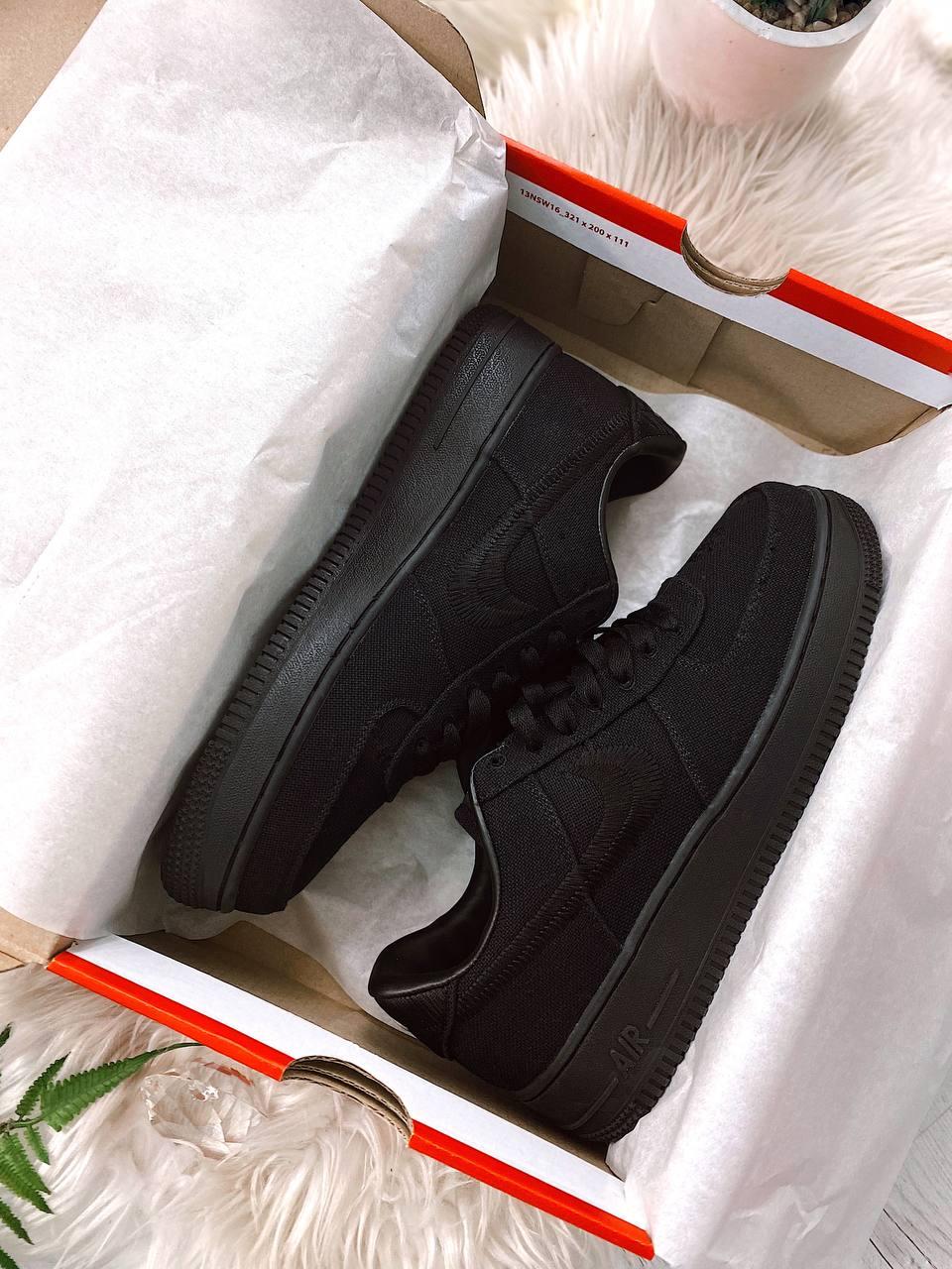 Nike Air Force 1 Black x Stussy
