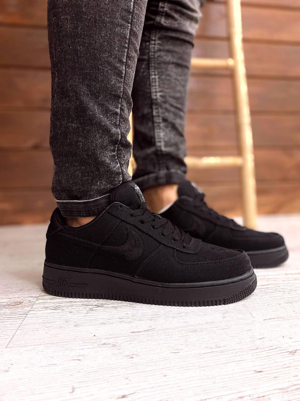 Nike Air Force 1 Black x Stussy