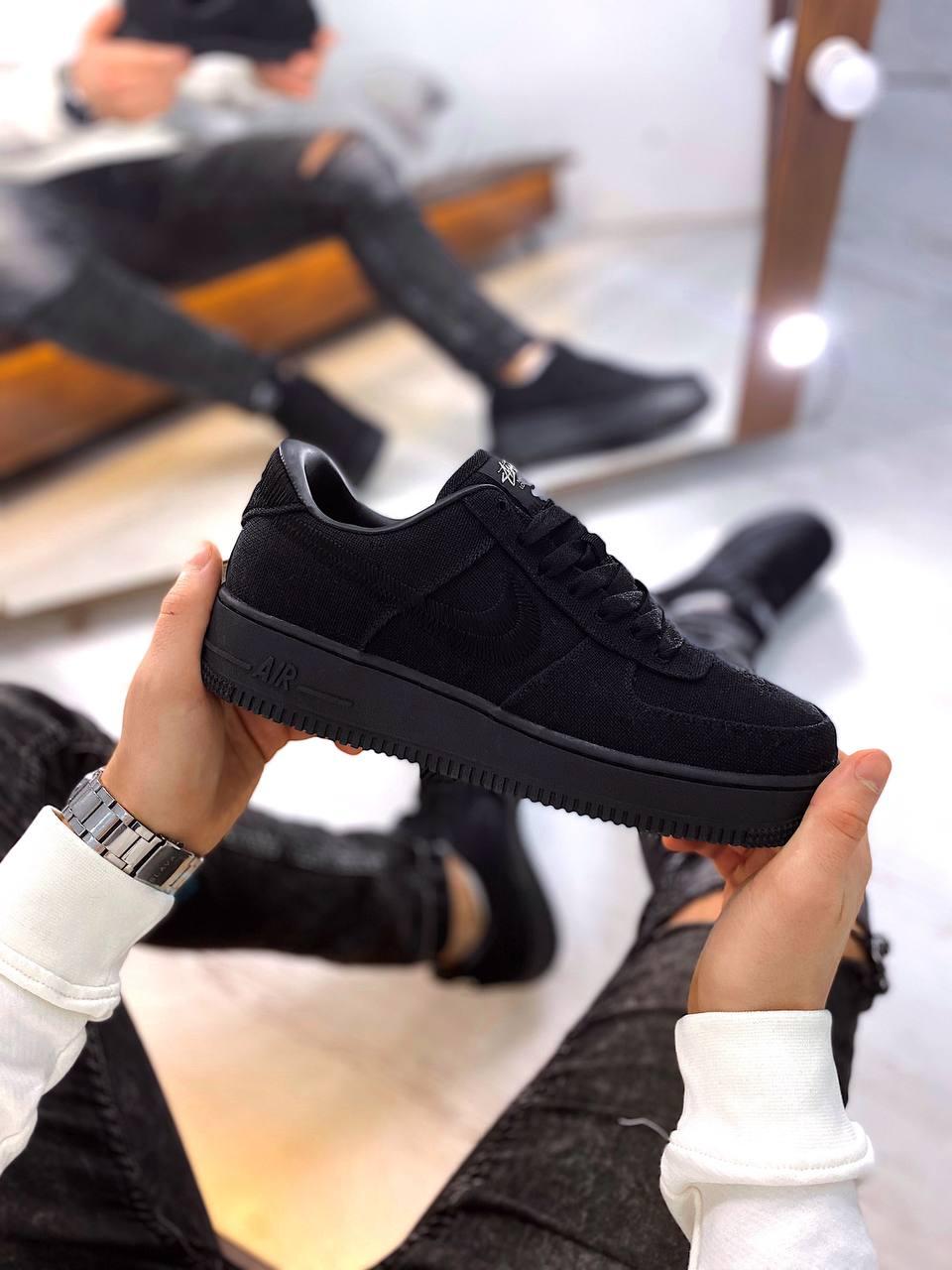 Nike Air Force 1 Black x Stussy