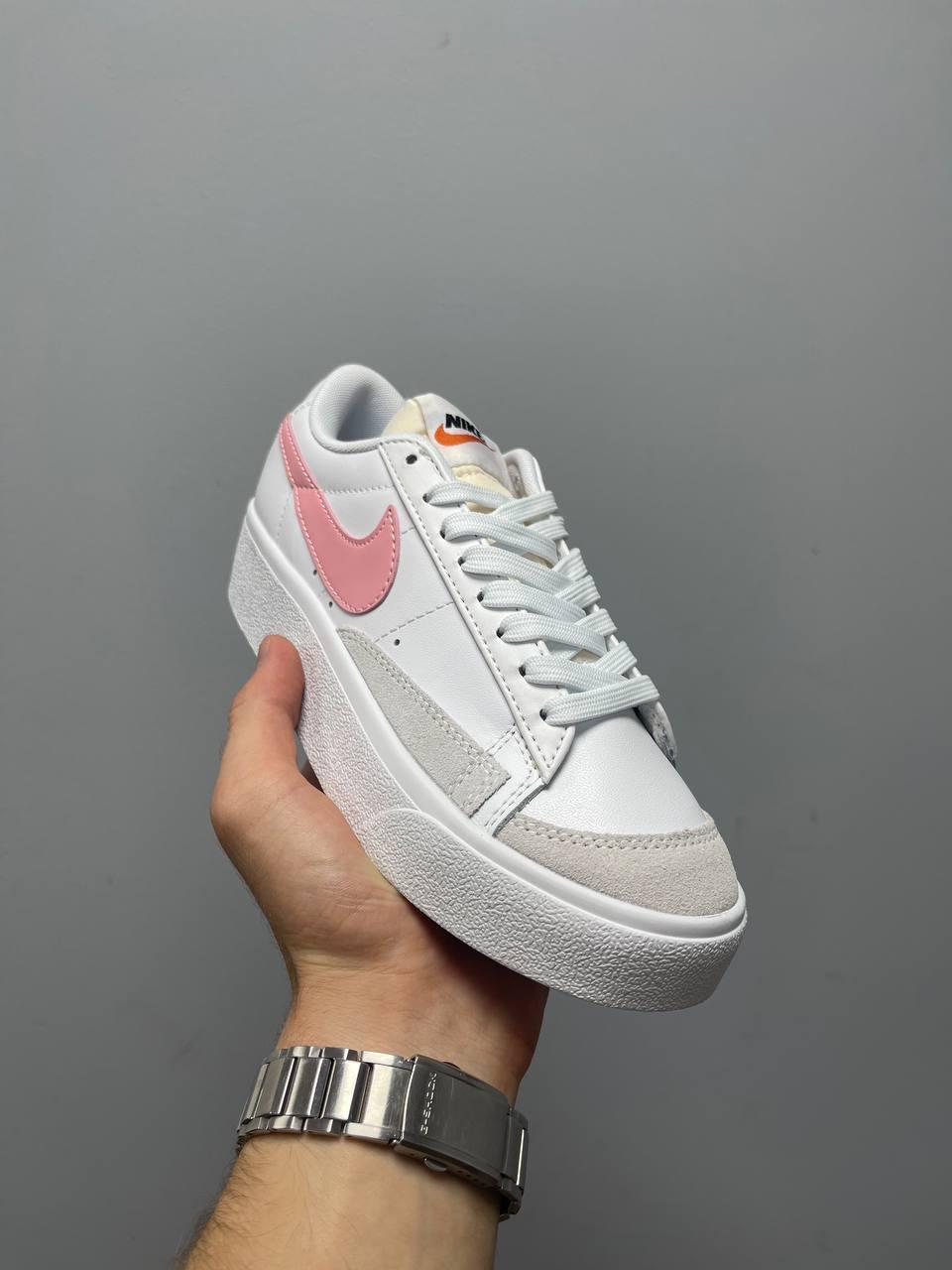 Nike Blazer Low Platform White Pink Glaze v2