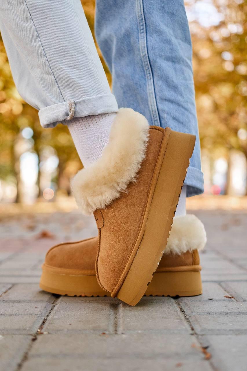Ugg Coquette Ultra Mini Platform Chestnut Fur