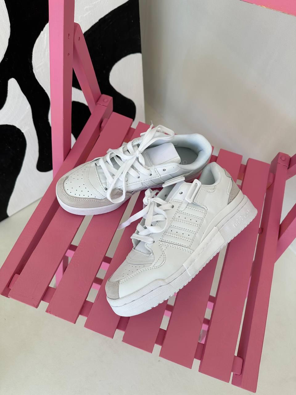 Adidas Forum Low White Beige Suede
