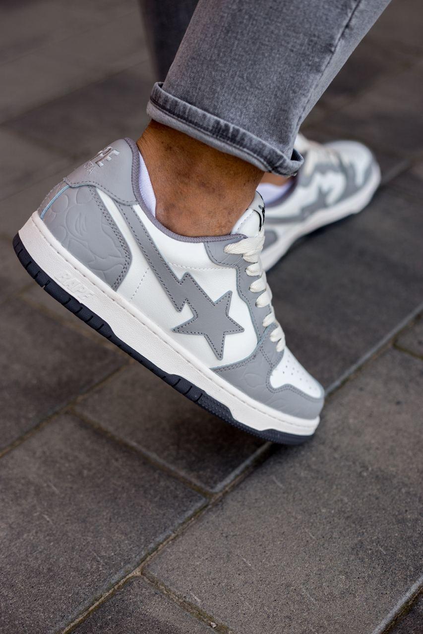 BAPE STA Grey White