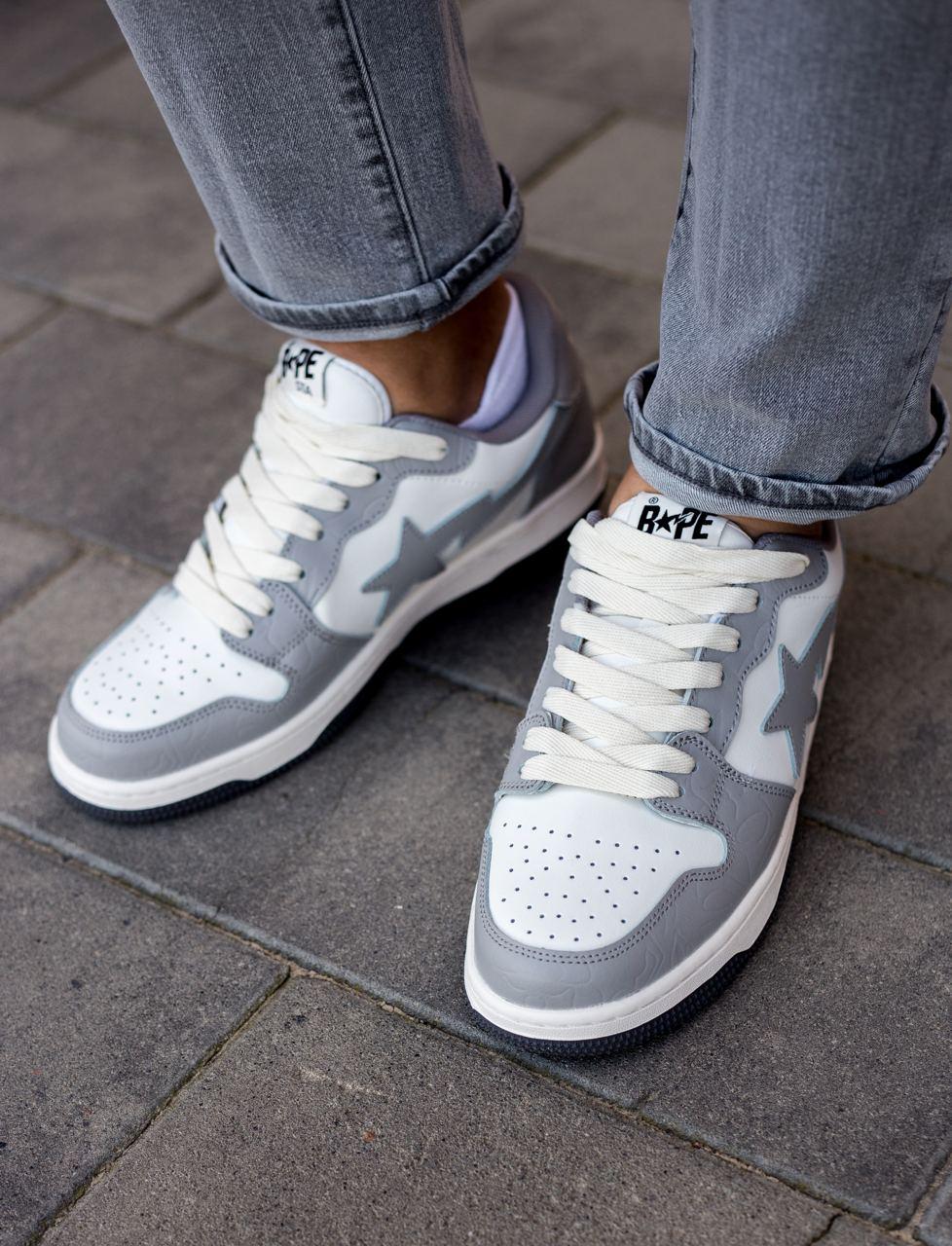 BAPE STA Grey White