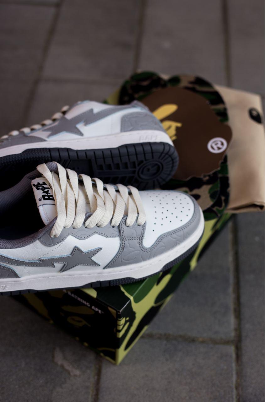 BAPE STA Grey White