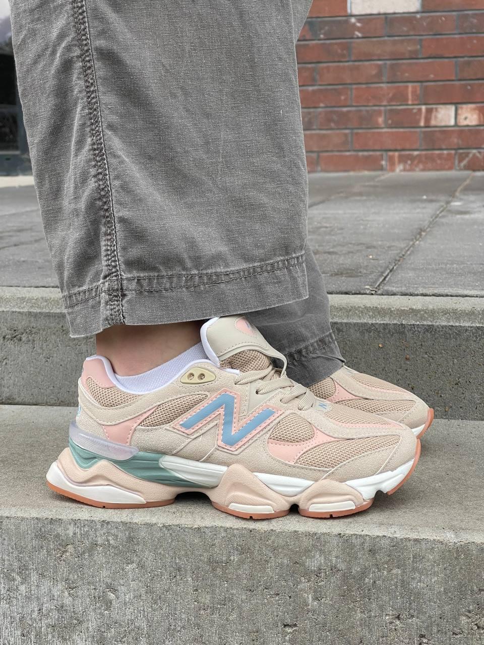 New Balance 9060 Beige Pink Blue