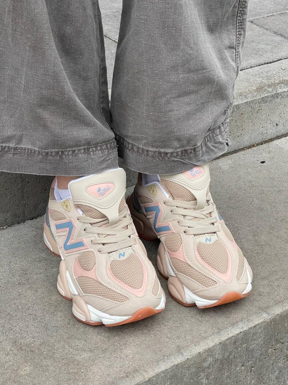 New Balance 9060 Beige Pink Blue