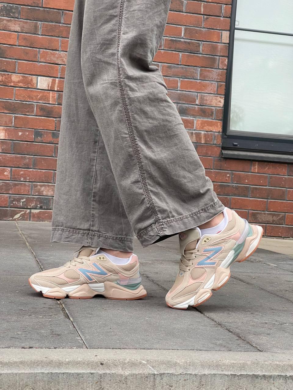 New Balance 9060 Beige Pink Blue