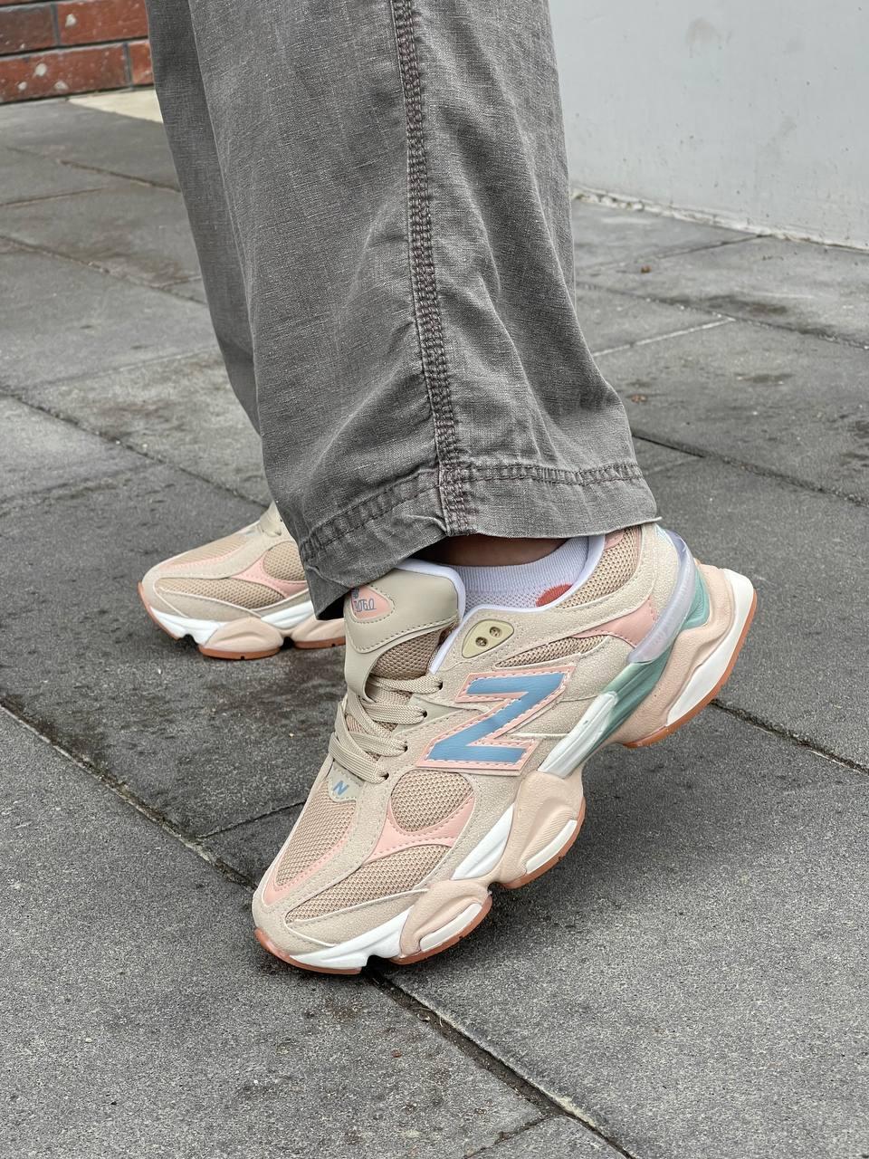 New Balance 9060 Beige Pink Blue