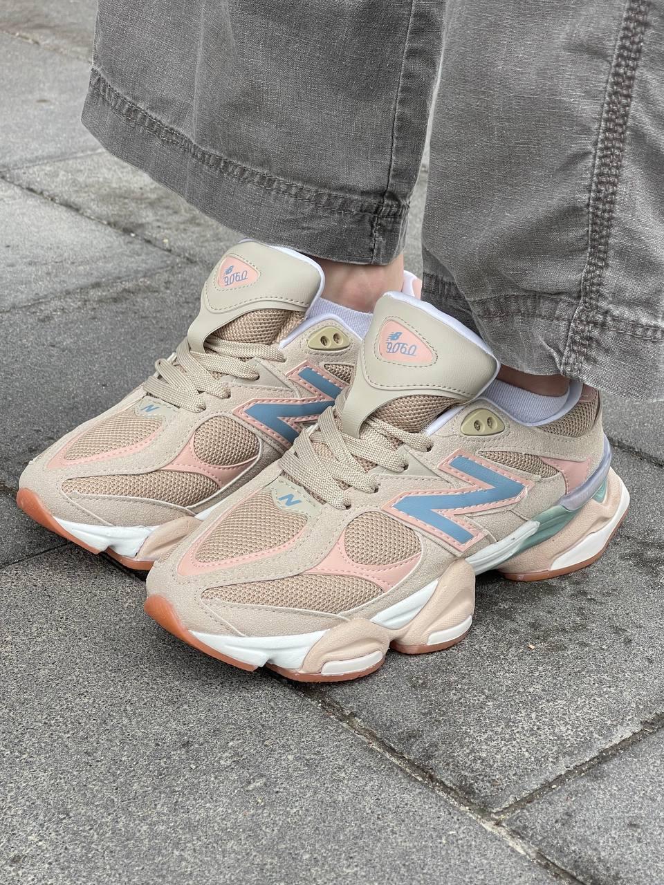 New Balance 9060 Beige Pink Blue