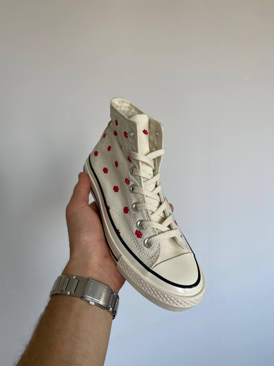 Converse Chuck 70 Embroidered Lips White