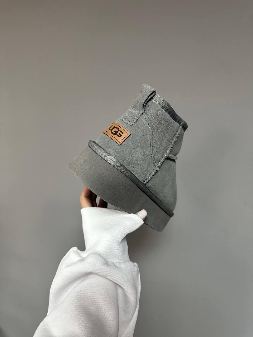 Ugg Ultra Mini Platform Cool Grey Suede