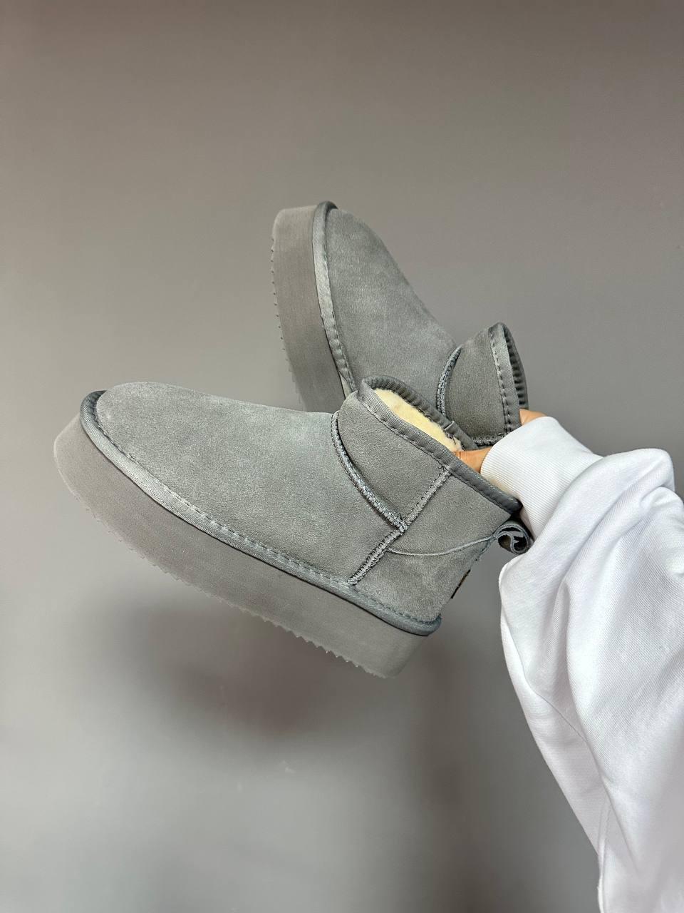 Ugg Ultra Mini Platform Cool Grey Suede