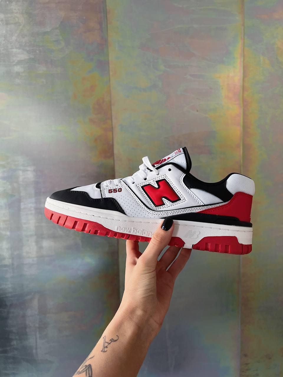 New Balance 550 White Red Black