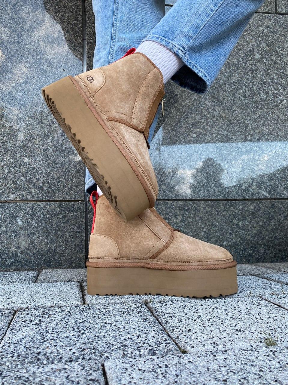 Ugg Neumal Platform Zipper Chestnut