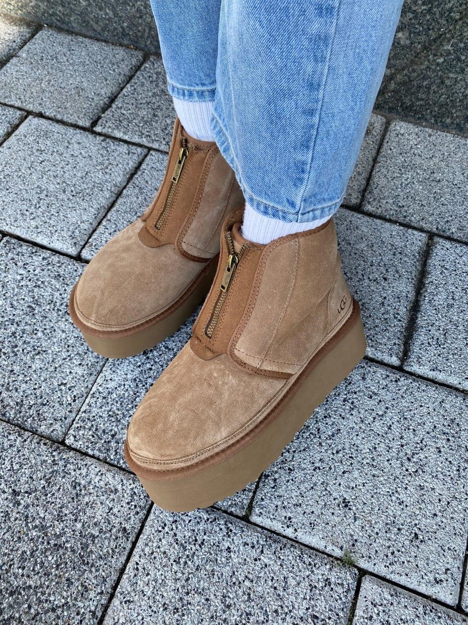 Ugg Neumal Platform Zipper Chestnut