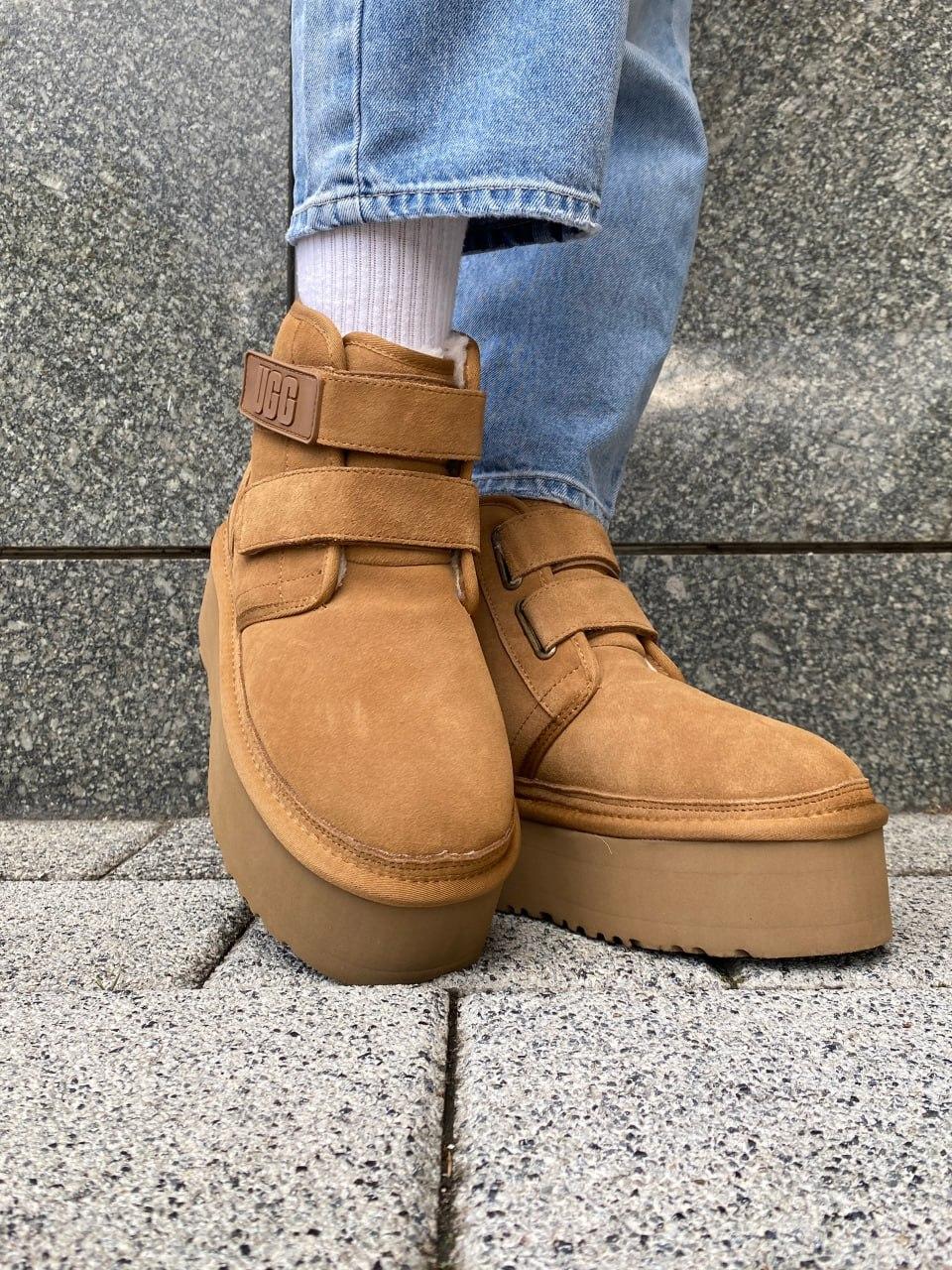 Ugg Neumal Platform Velcro Chestnut