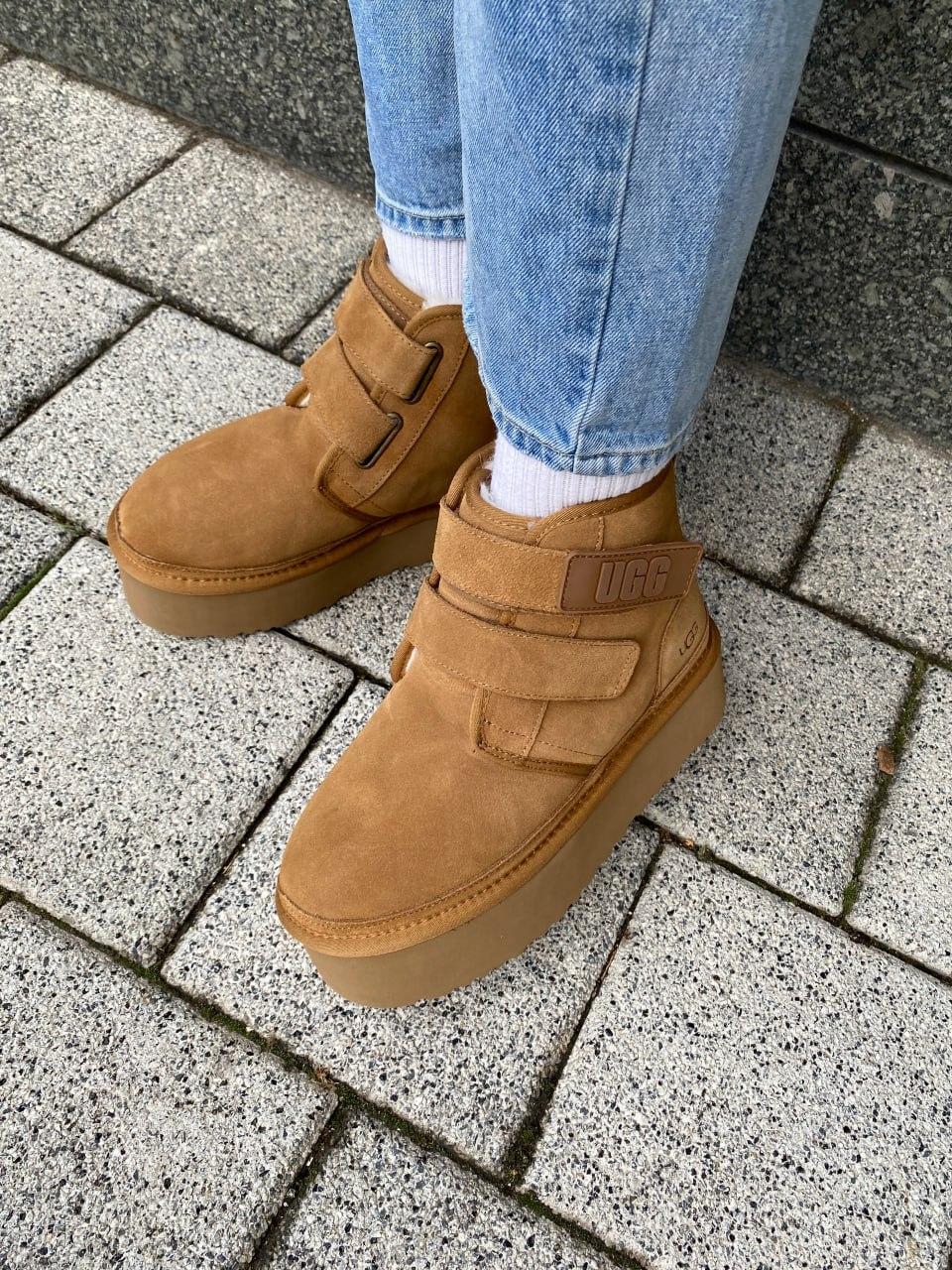 Ugg Neumal Platform Velcro Chestnut