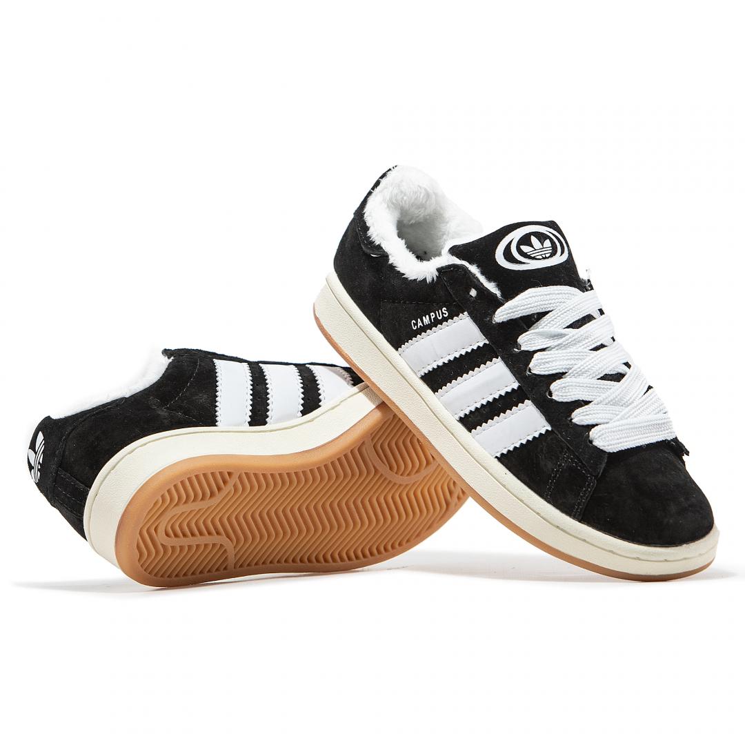 Adidas Campus 00s Black White Fur