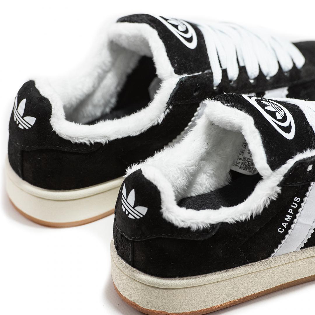 Adidas Campus 00s Black White Fur