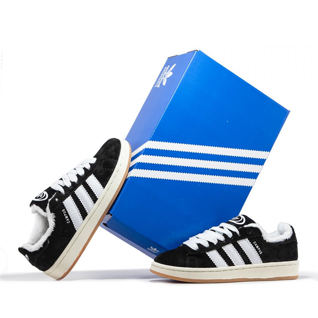 Adidas Campus 00s Black White Fur