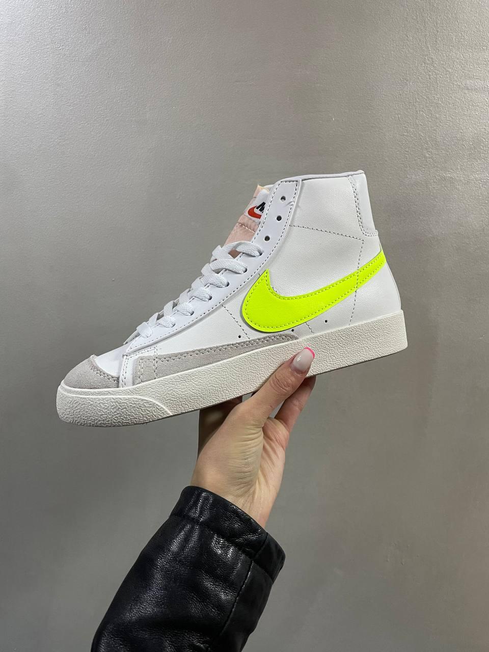 Nike Blazer White «Neon Green Logo»