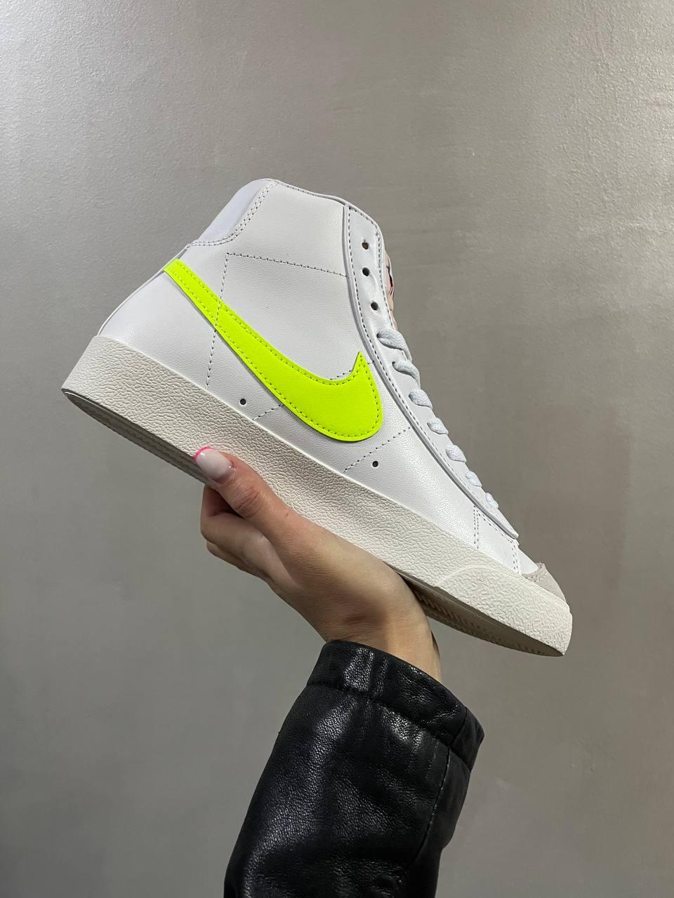 Nike Blazer White «Neon Green Logo»