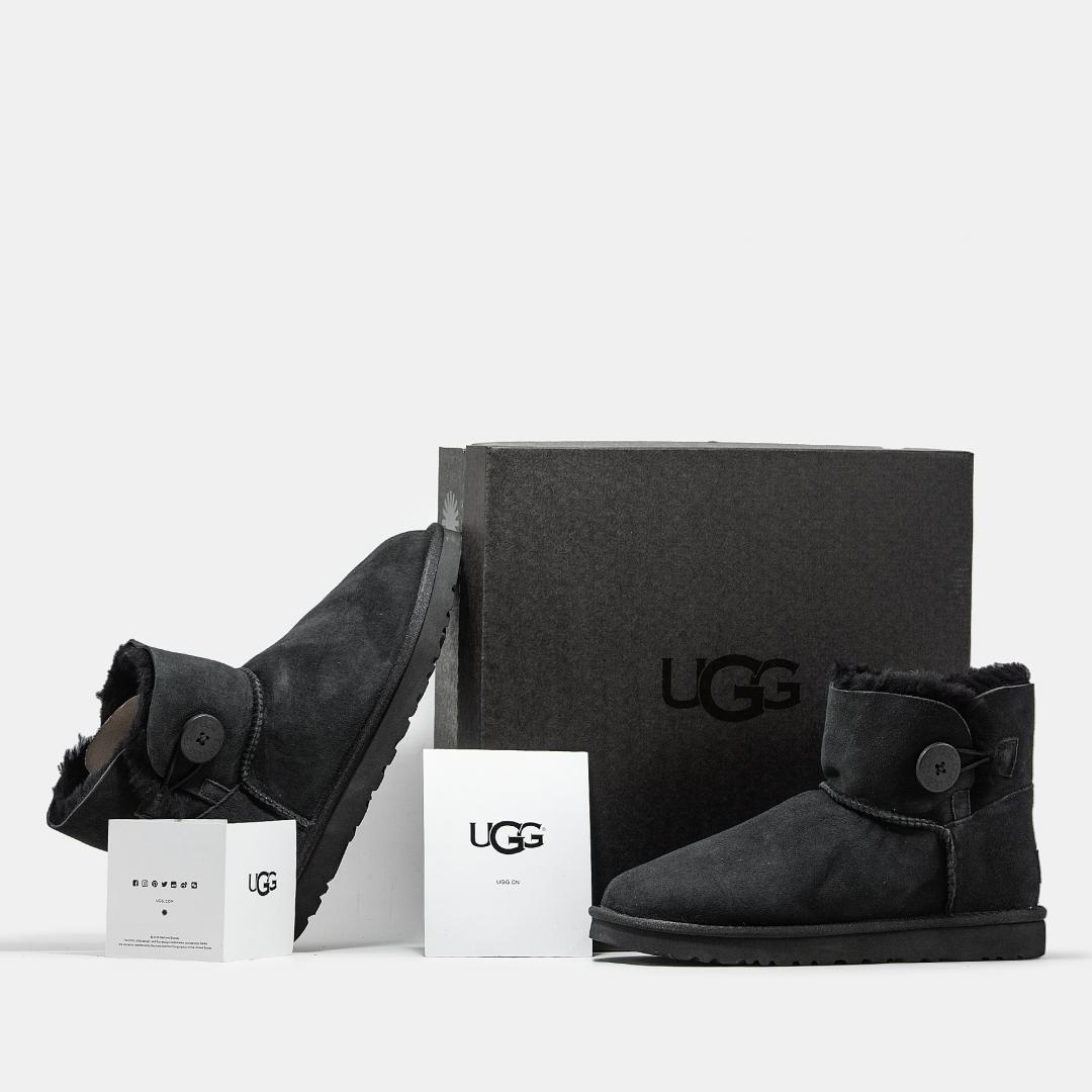 UGG Mini Bailey Button Black Premium