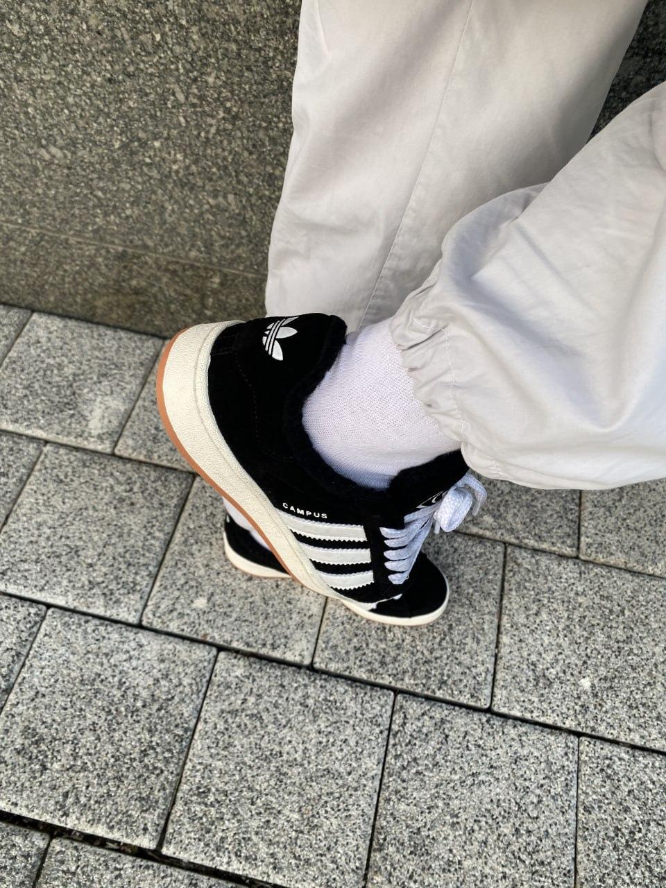 Adidas Campus 00s Black White Fur V2