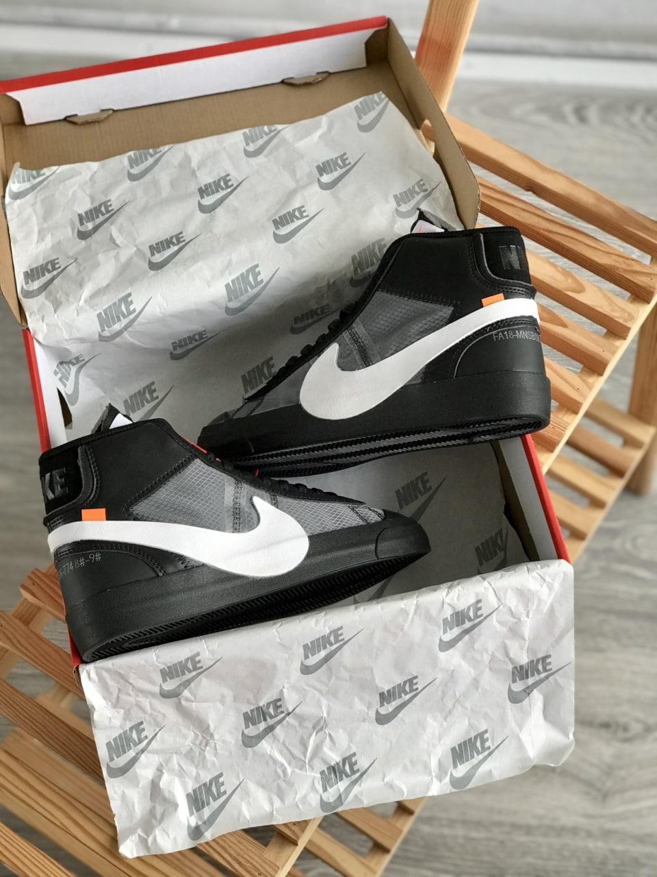 Nike Blazer Mid x OFF WHITE Black Whitw