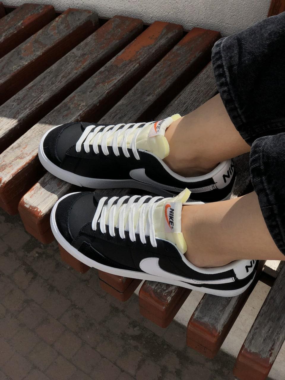 Nike Blazer Mid Black White v2