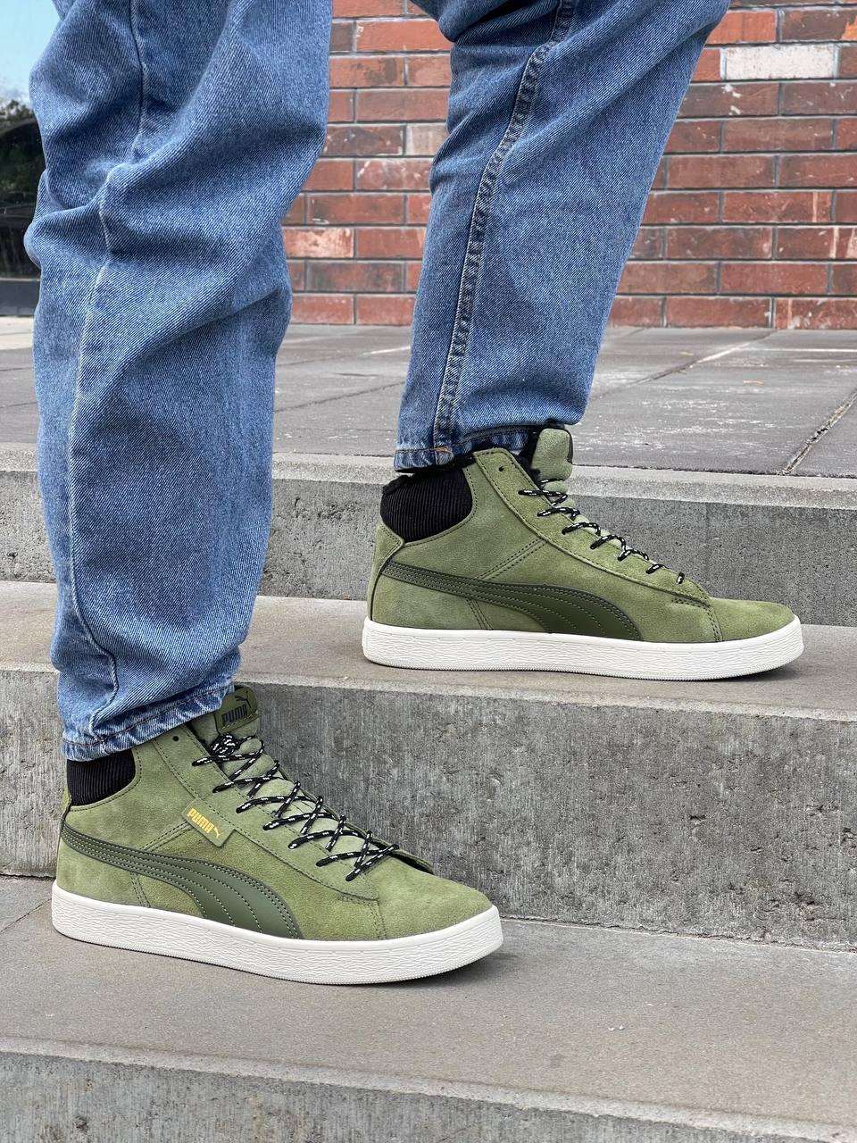 Puma Mid Corduroy Olive Fur