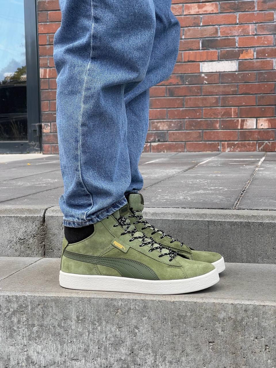 Puma Mid Corduroy Olive Fur