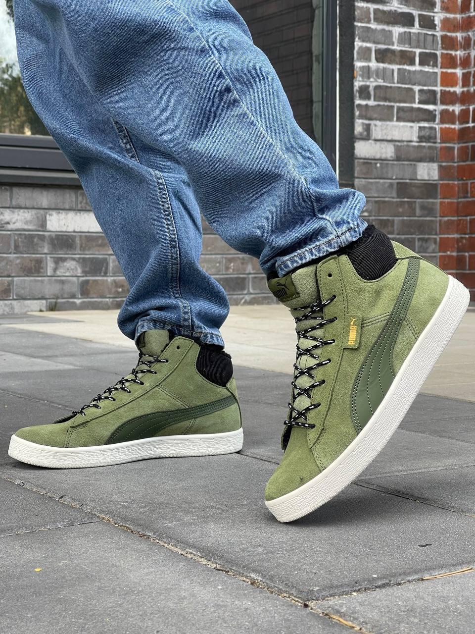 Puma Mid Corduroy Olive Fur