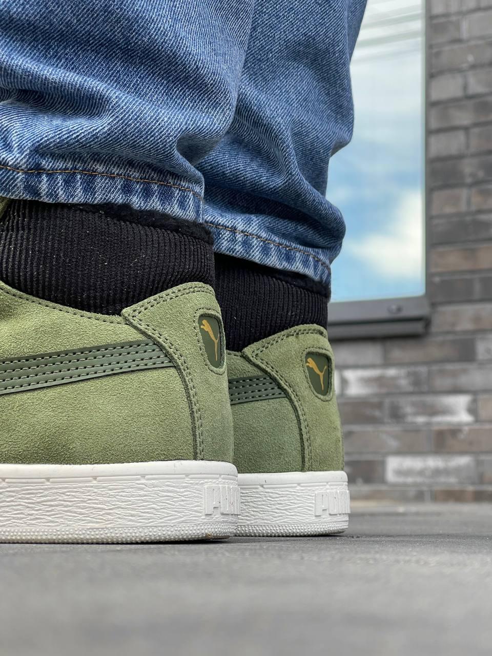 Puma Mid Corduroy Olive Fur