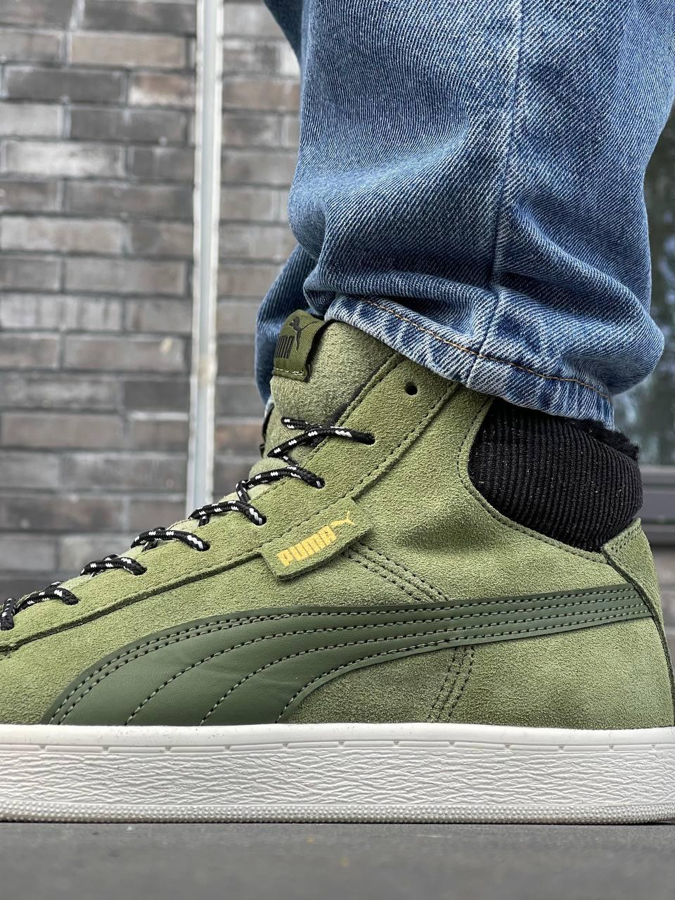 Puma Mid Corduroy Olive Fur