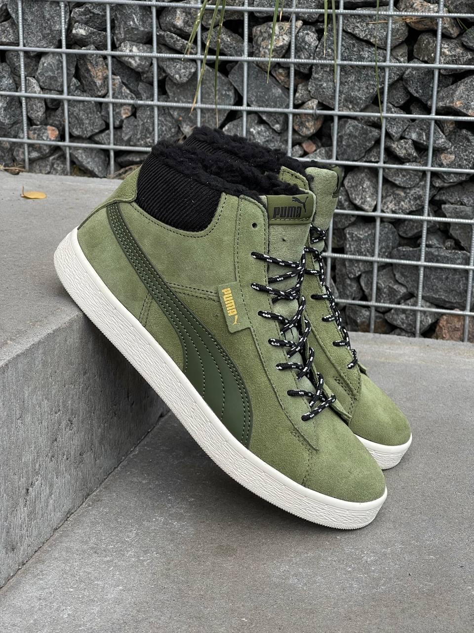 Puma Mid Corduroy Olive Fur