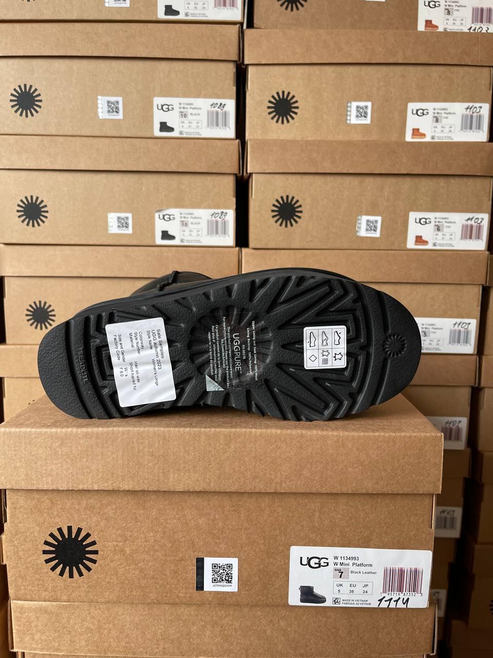 Ugg Mini Platform Black Leather