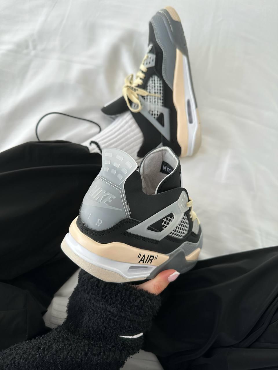 Nike Air Jordan 4 x Off White Black Beige